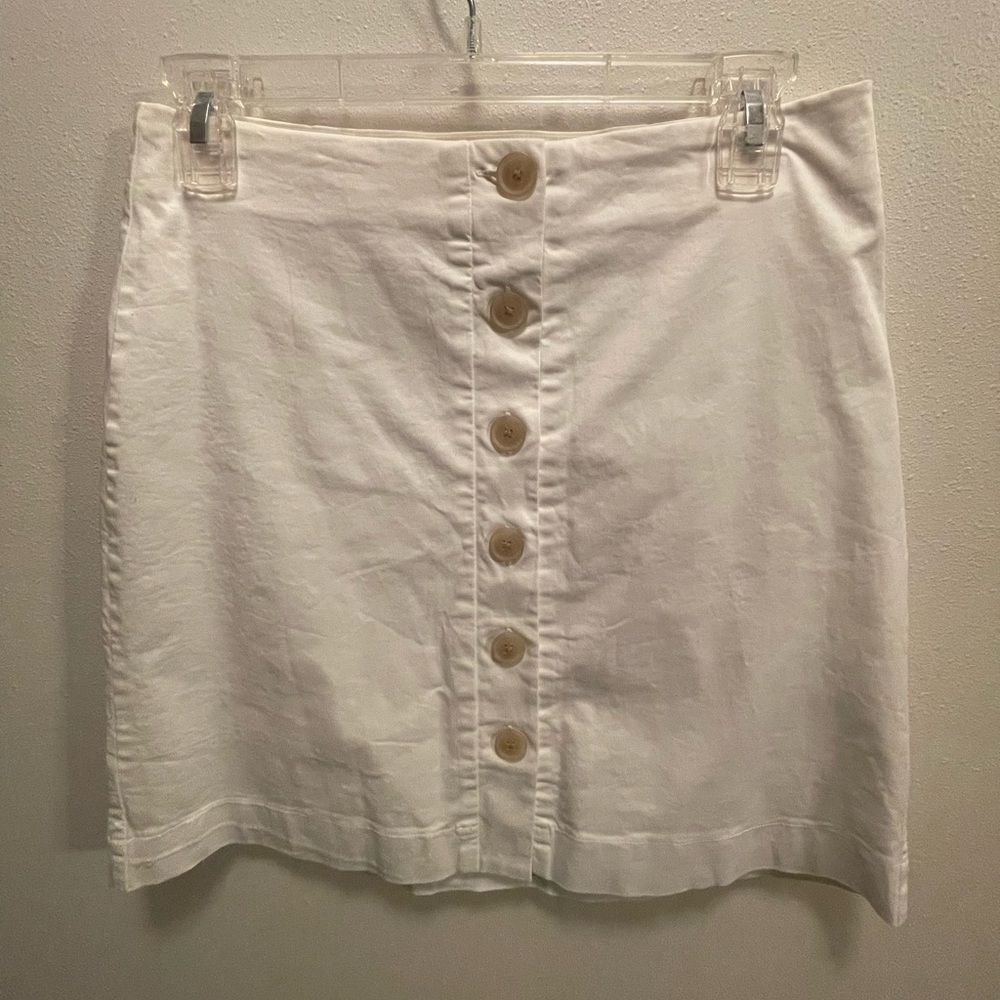 White Buttoned Skirt